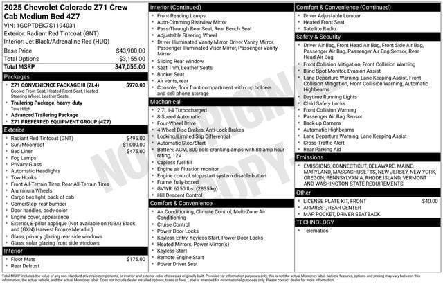 2025 Chevrolet Colorado Vehicle Photo in BROCKTON, MA 02301-7113