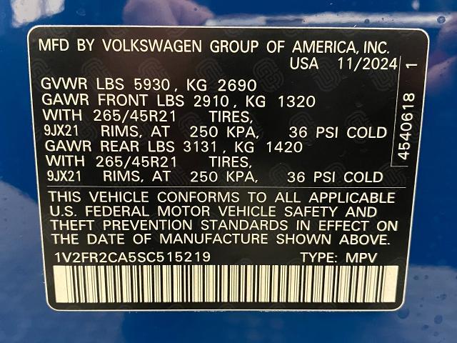 2025 Volkswagen Atlas Vehicle Photo in Appleton, WI 54913