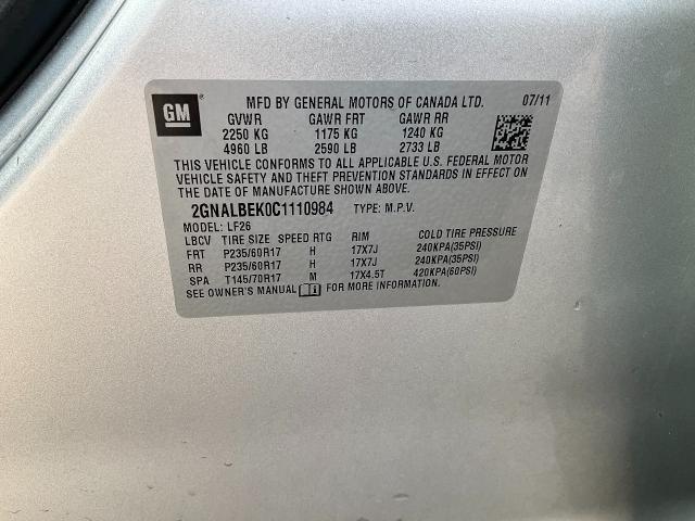 2012 Chevrolet Equinox Vehicle Photo in Kaukauna, WI 54130
