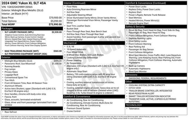 2024 GMC Yukon XL Vehicle Photo in DANBURY, CT 06810-5034