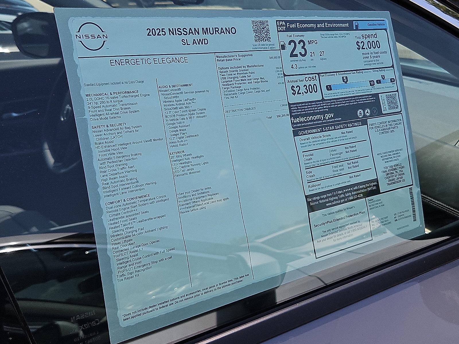 2025 Nissan Murano Vehicle Photo in Jenkintown, PA 19046