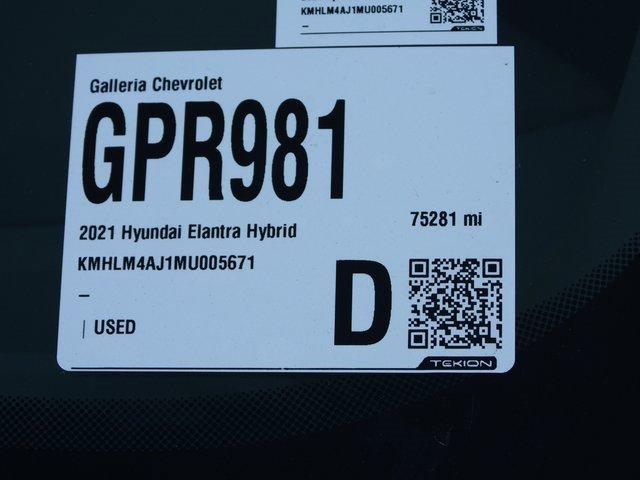 2021 Hyundai Elantra Hybrid Vehicle Photo in DALLAS, TX 75244-5909