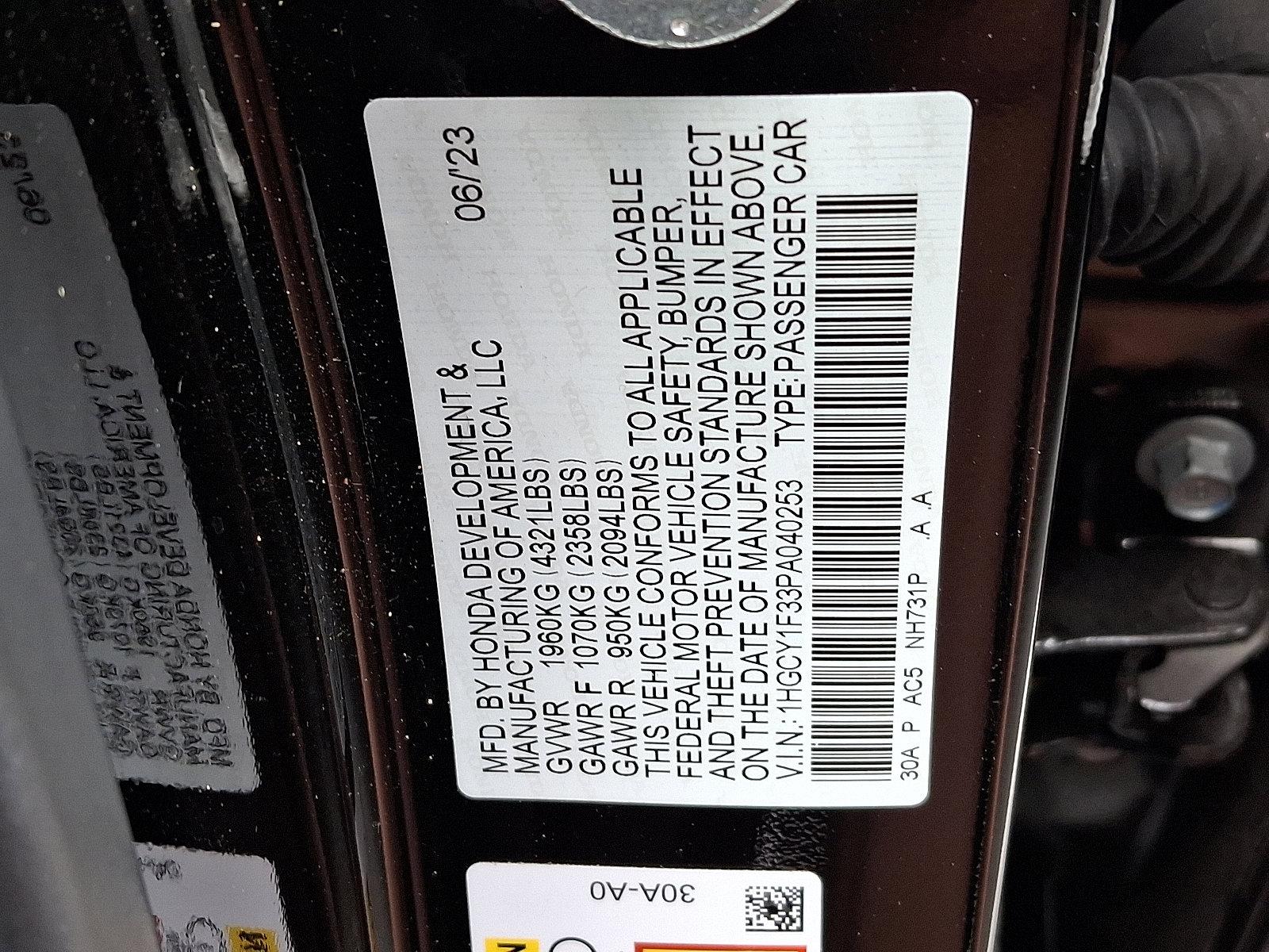 2023 Honda Accord Sedan Vehicle Photo in Harrisburg, PA 17111