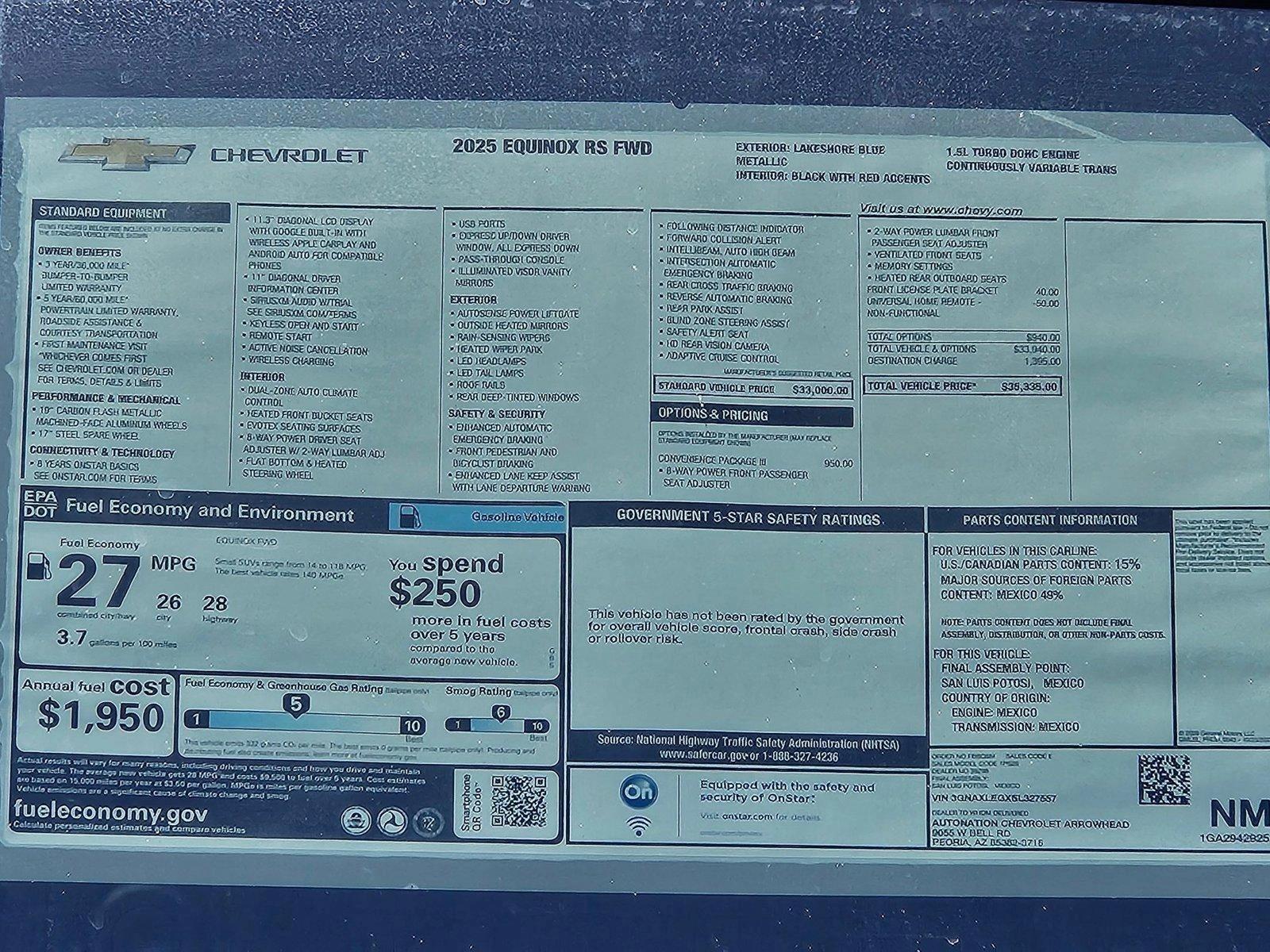 2025 Chevrolet Equinox Vehicle Photo in PEORIA, AZ 85382-3715