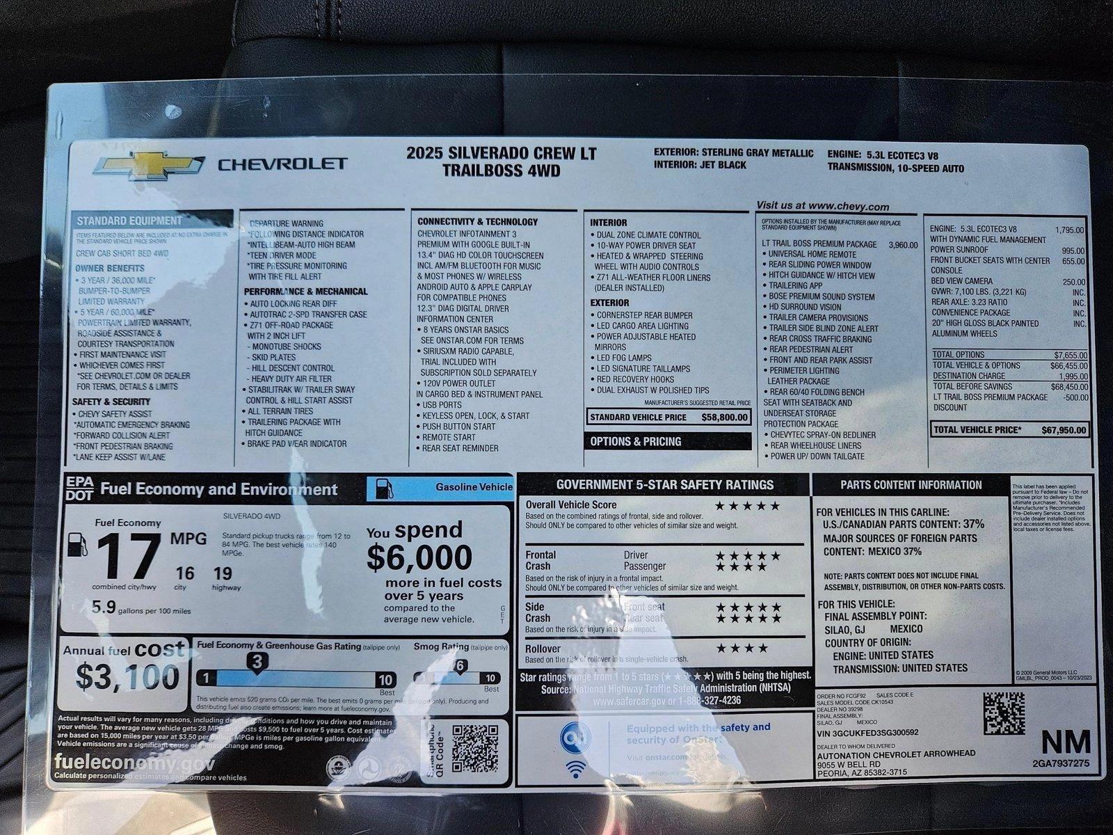 2025 Chevrolet Silverado 1500 Vehicle Photo in PEORIA, AZ 85382-3715