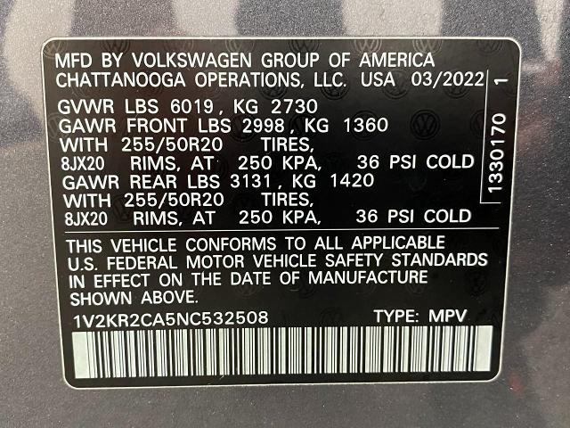 2022 Volkswagen Atlas Vehicle Photo in Appleton, WI 54913