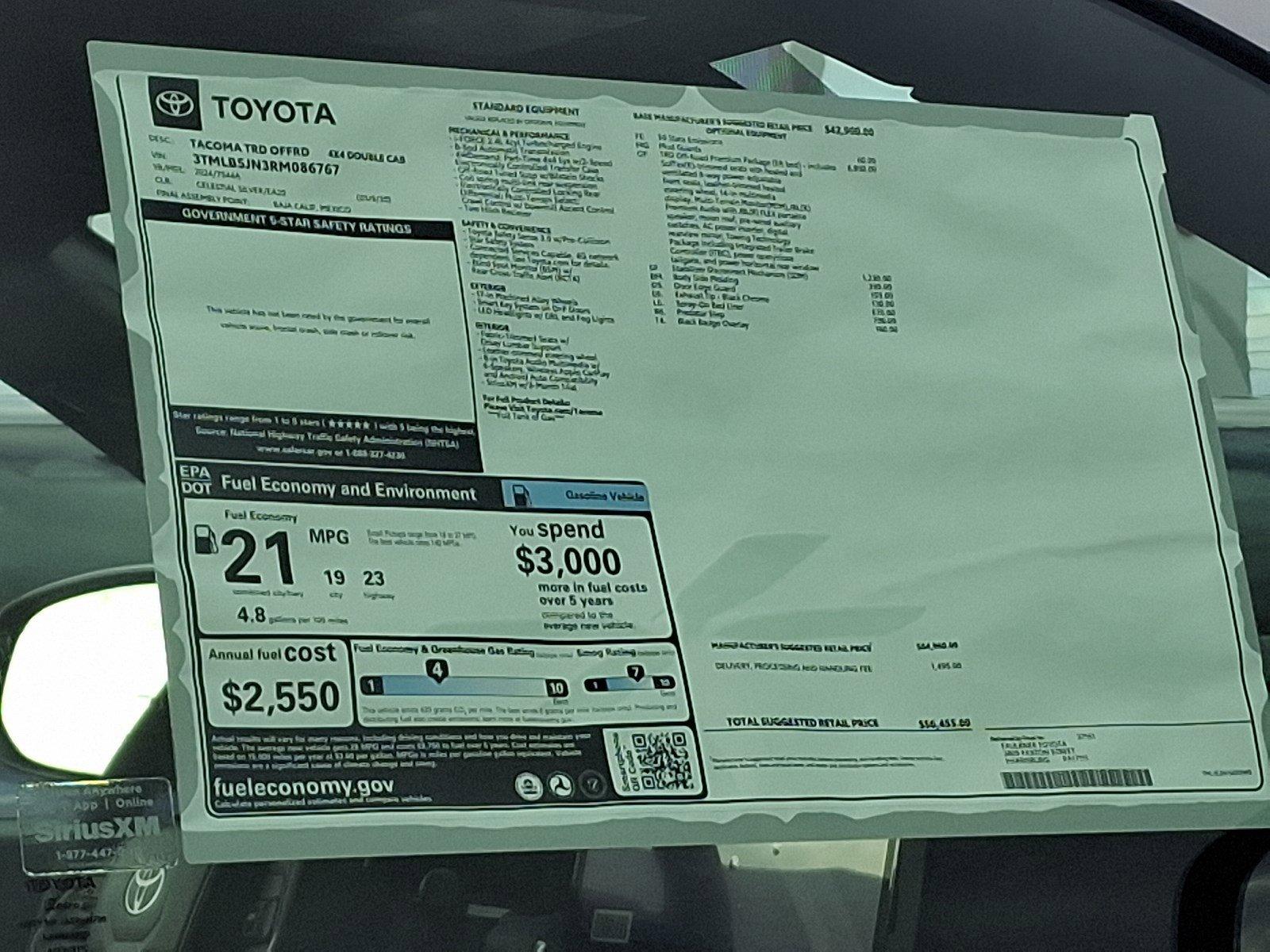 2024 Toyota Tacoma 4WD Vehicle Photo in Harrisburg, PA 17111