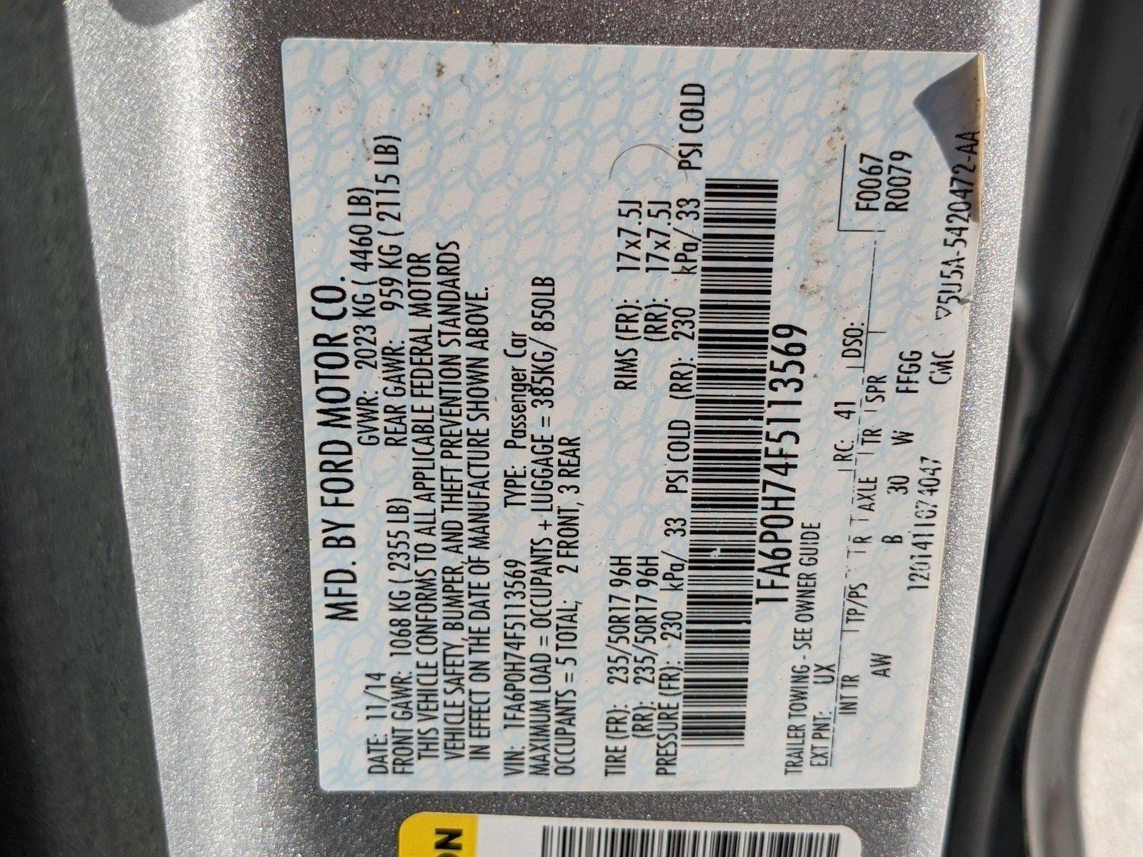 2015 Ford Fusion Vehicle Photo in Davie, FL 33331