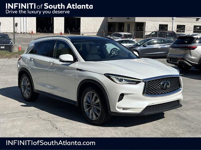 Majestic White 2021 INFINITI QX50 Essential FWD SUV / Crossover Front-Wheel Drive Continuously Variable Transmission