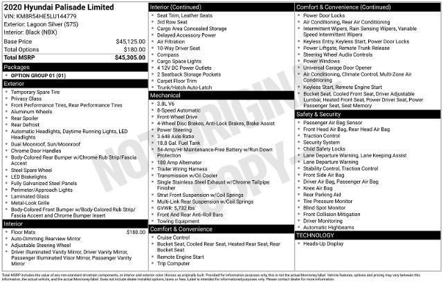 2020 Hyundai PALISADE Vehicle Photo in Weatherford, TX 76087