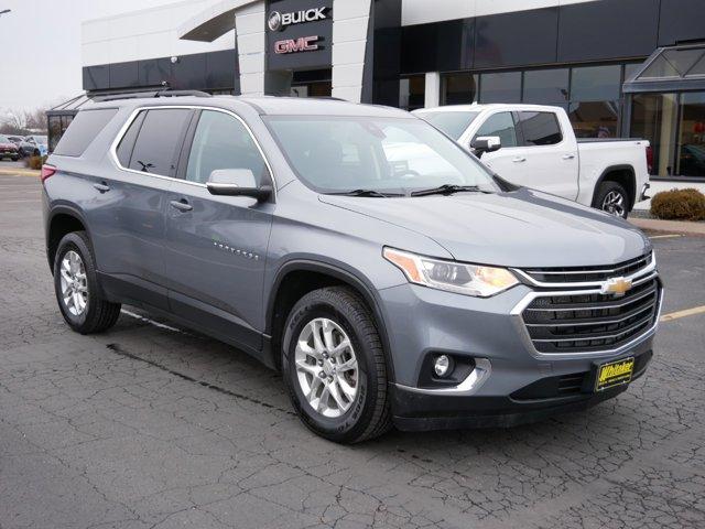 Used 2021 Chevrolet Traverse 1LT with VIN 1GNEVGKW4MJ245182 for sale in Forest Lake, Minnesota