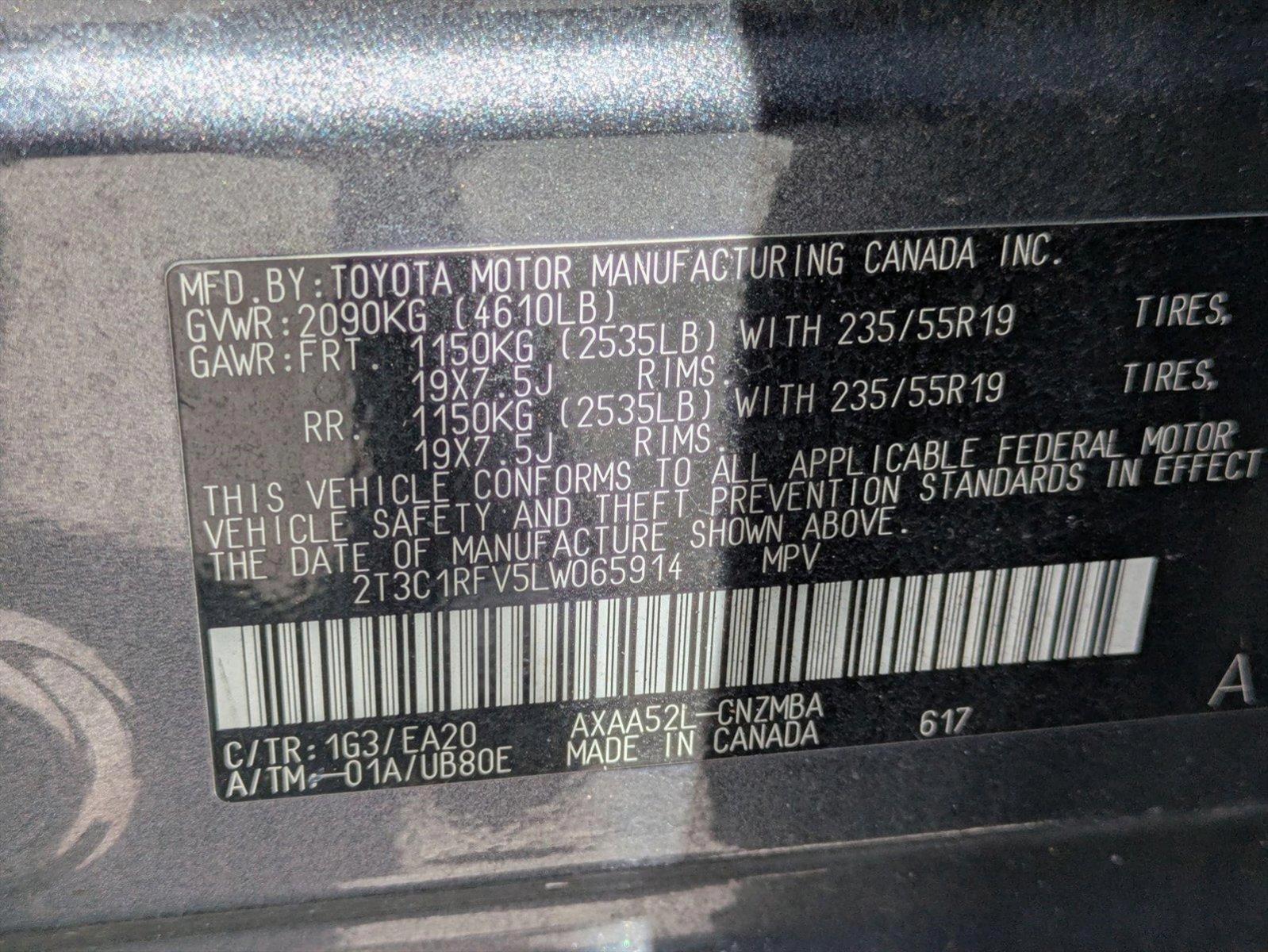 2020 Toyota RAV4 Vehicle Photo in GREENACRES, FL 33463-3207