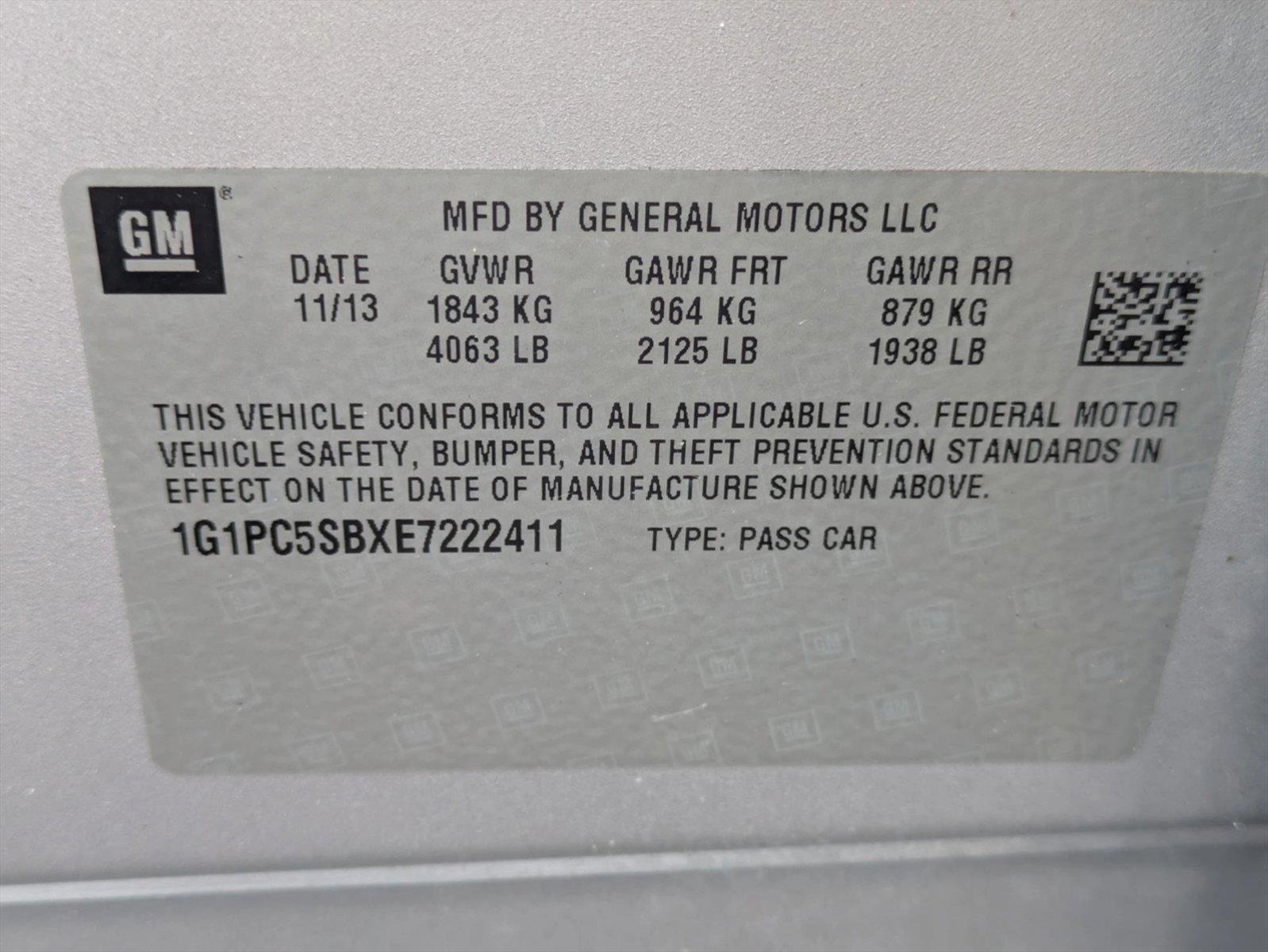 2014 Chevrolet Cruze Vehicle Photo in GREENACRES, FL 33463-3207
