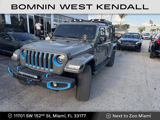 Used 2023 Jeep Wrangler 4xe Sahara 4XE with VIN 1C4JJXP67PW529084 for sale in Miami, FL