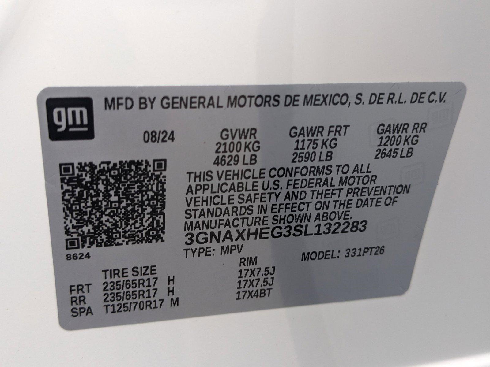 2025 Chevrolet Equinox Vehicle Photo in GREENACRES, FL 33463-3207