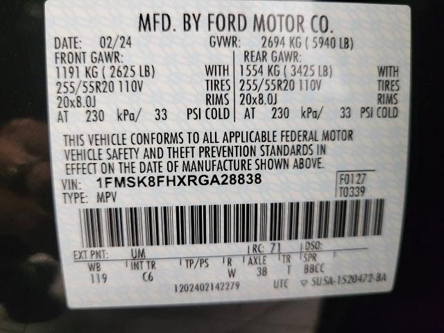 2024 Ford Explorer Vehicle Photo in OSHKOSH, WI 54904-7811