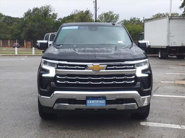 Certified 2023 Chevrolet Silverado 1500 LTZ with VIN 1GCUDGE85PZ185889 for sale in Denton, TX