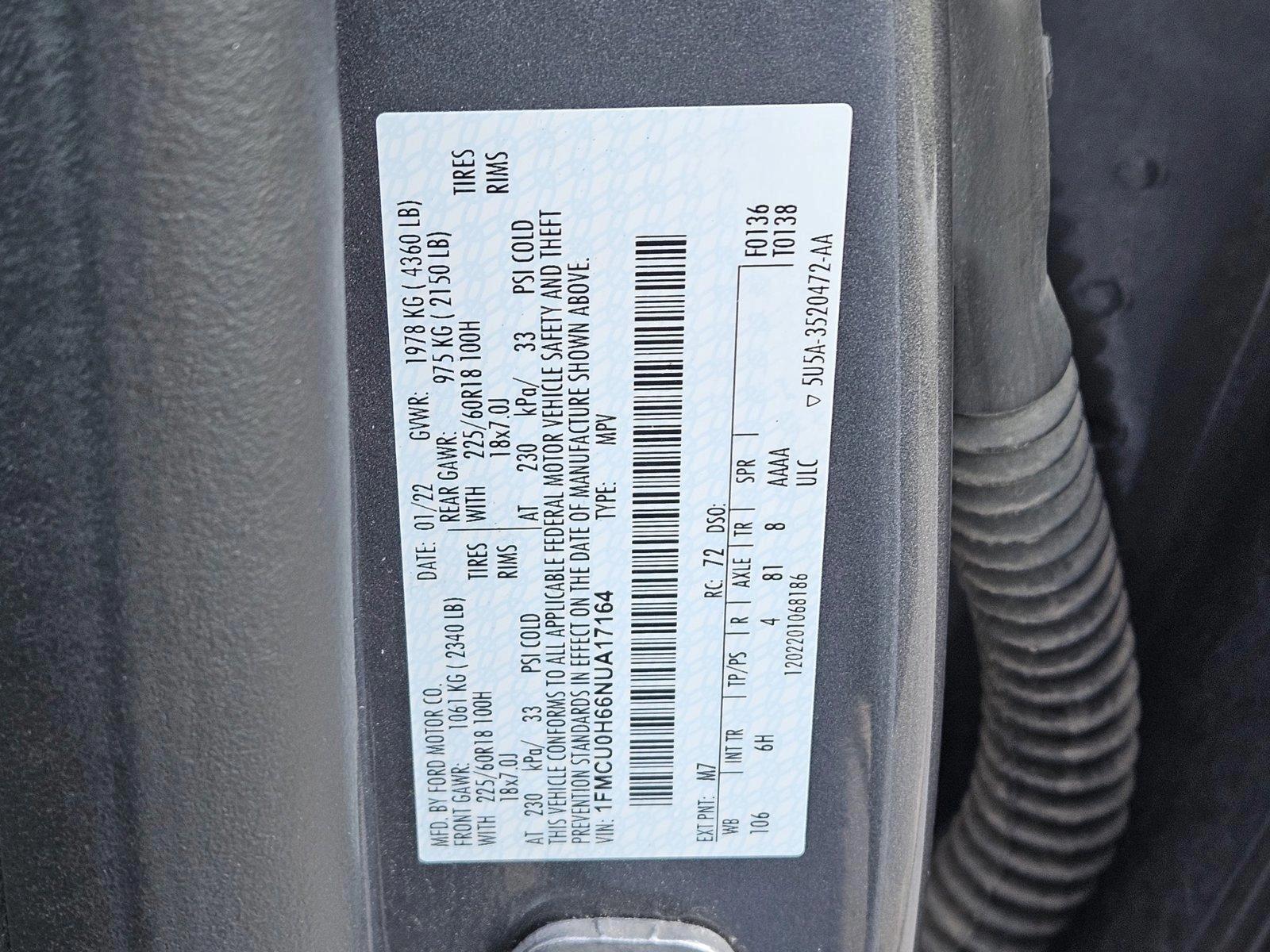 2022 Ford Escape Vehicle Photo in AMARILLO, TX 79103-4111