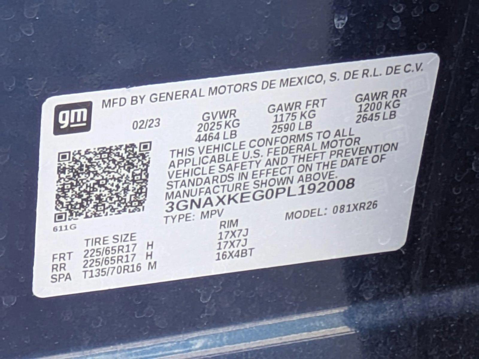 2023 Chevrolet Equinox Vehicle Photo in CLEARWATER, FL 33764-7163