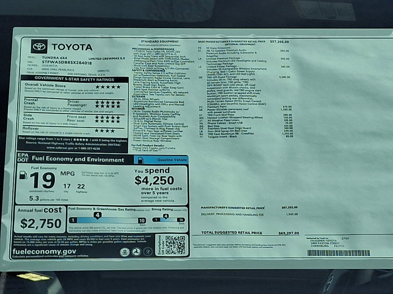 2025 Toyota Tundra 4WD Vehicle Photo in Harrisburg, PA 17111