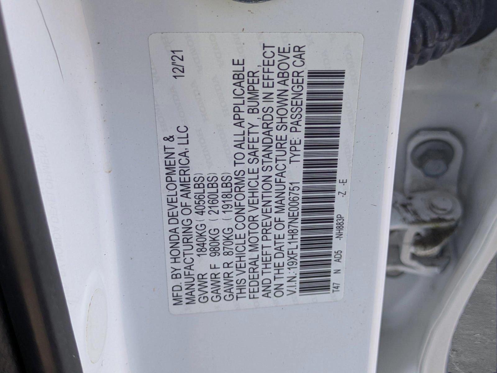 2022 Honda Civic Hatchback Vehicle Photo in Clearwater, FL 33764