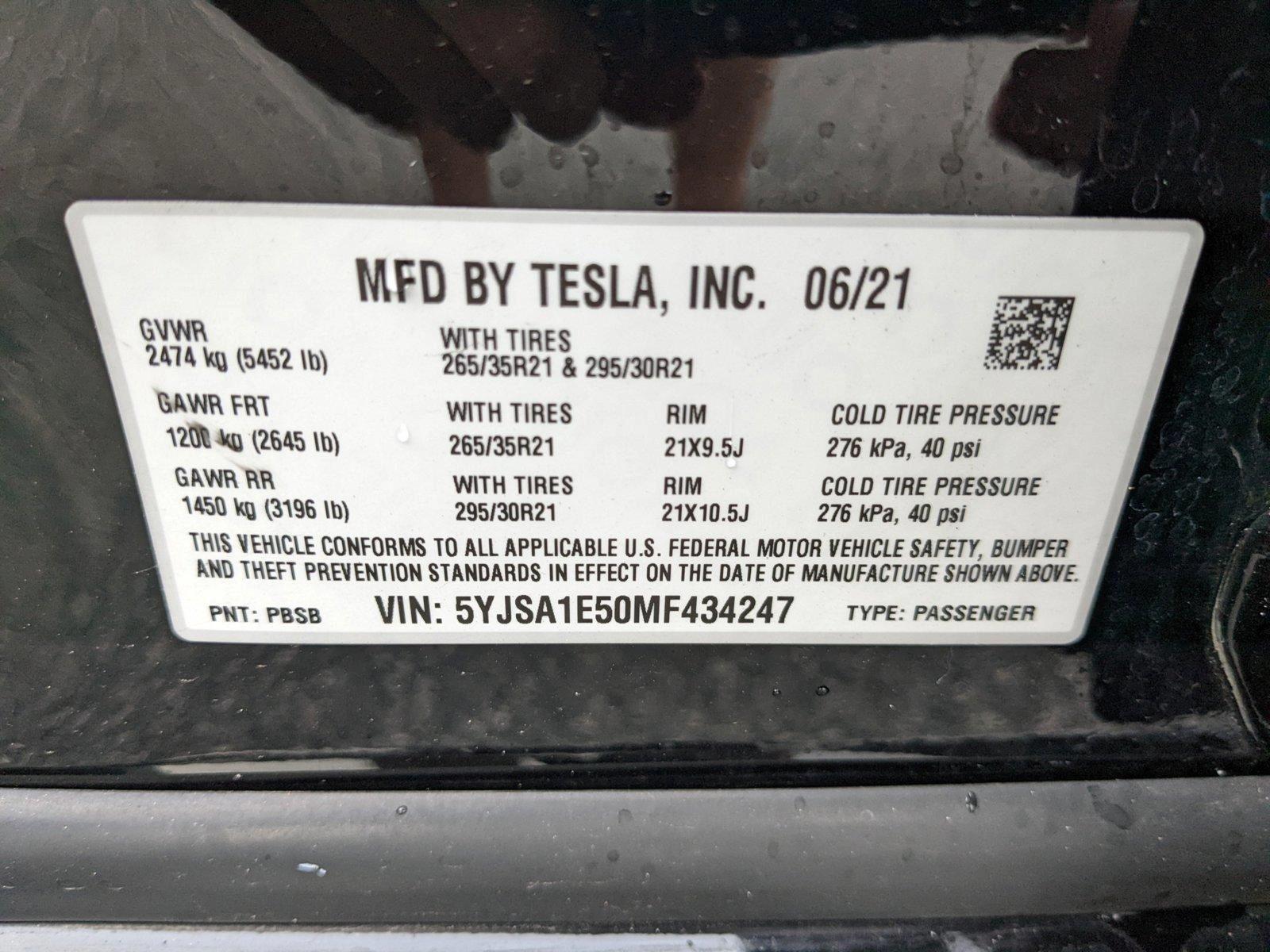 2021 Tesla Model S Vehicle Photo in Orlando, FL 32811