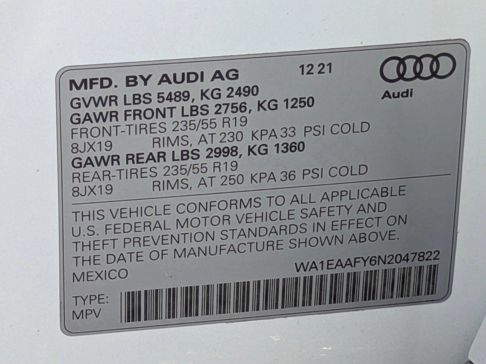 2022 Audi Q5 Vehicle Photo in Clearwater, FL 33761