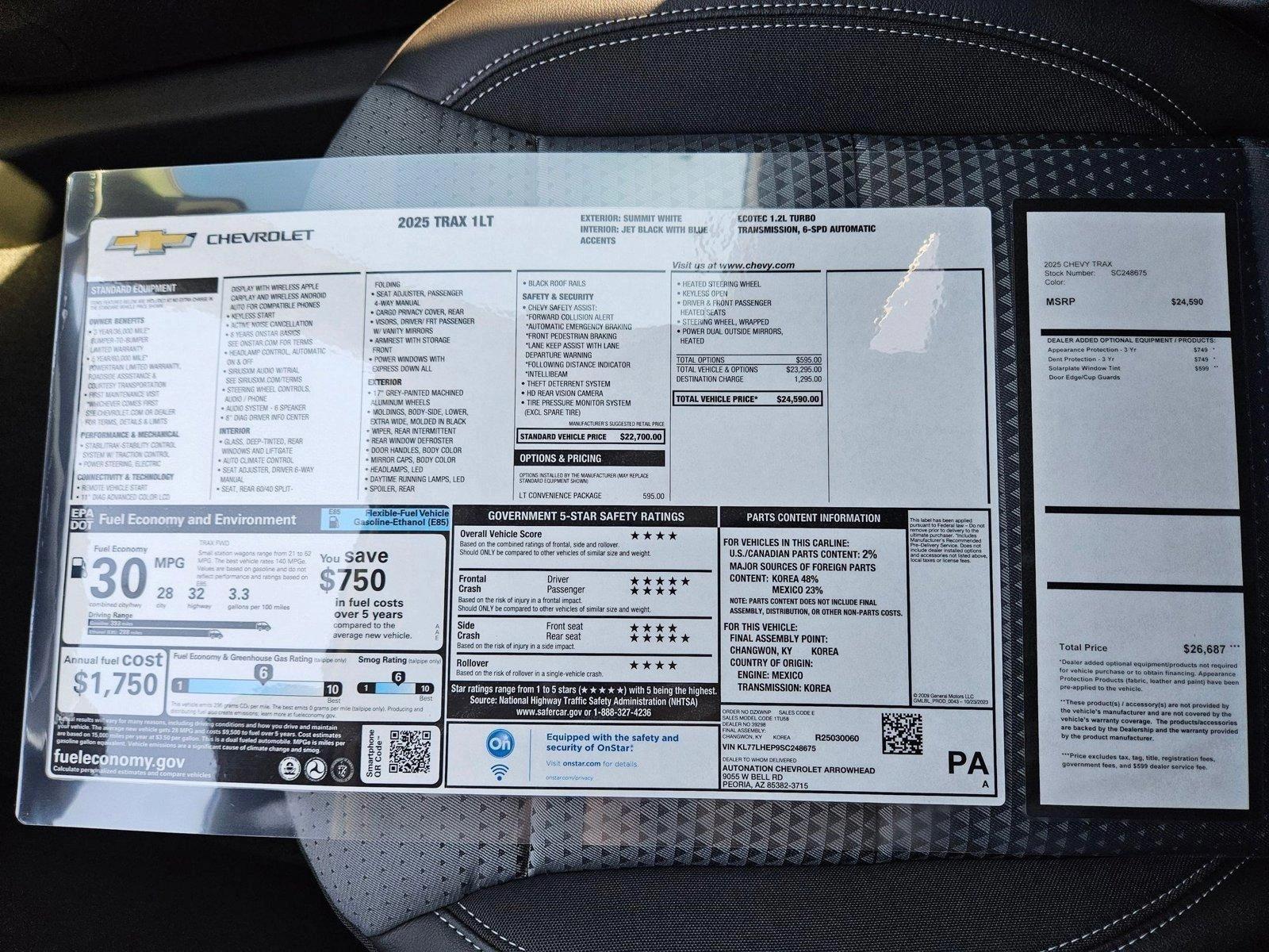 2025 Chevrolet Trax Vehicle Photo in PEORIA, AZ 85382-3715