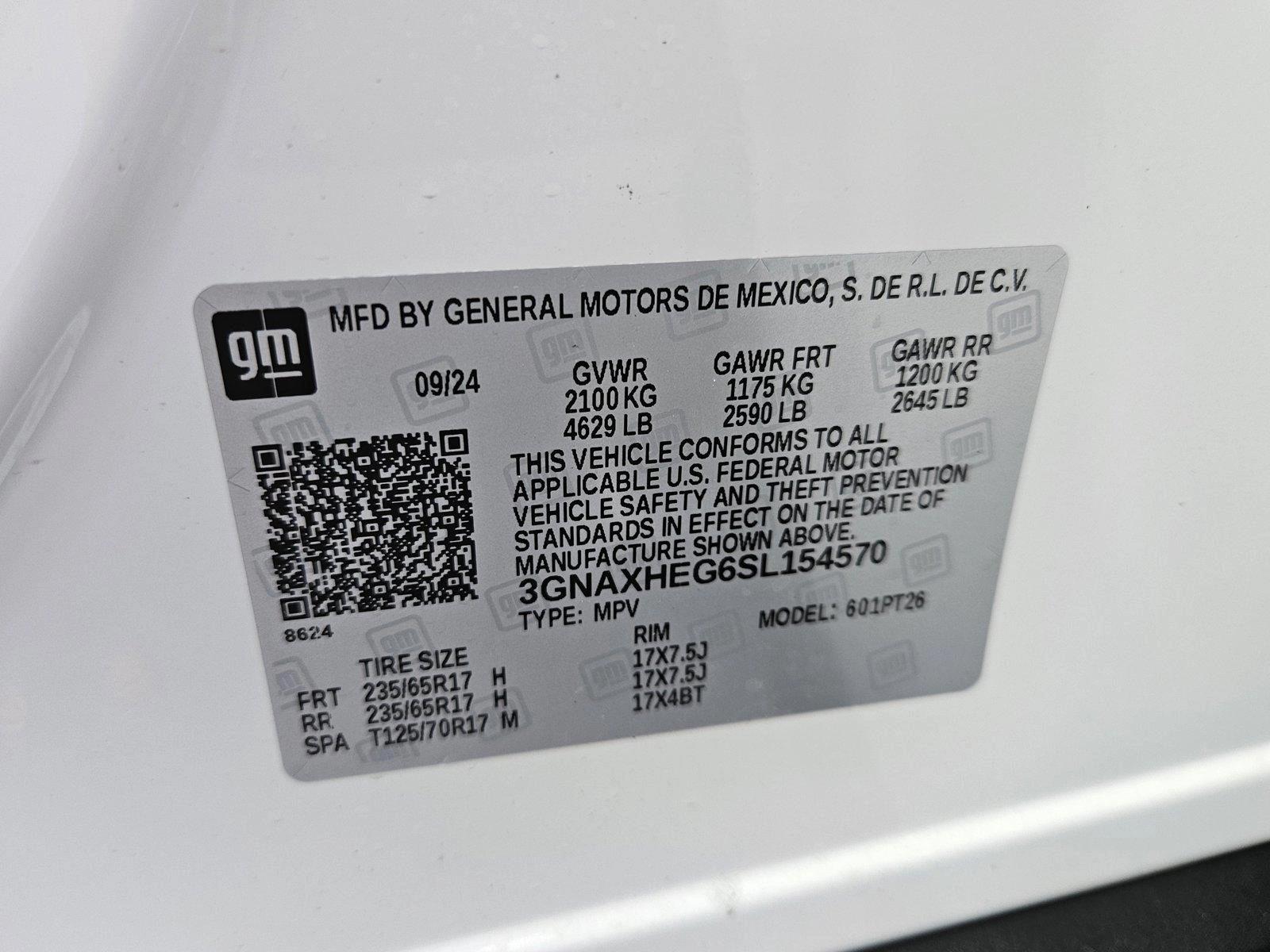 2025 Chevrolet Equinox Vehicle Photo in GREENACRES, FL 33463-3207