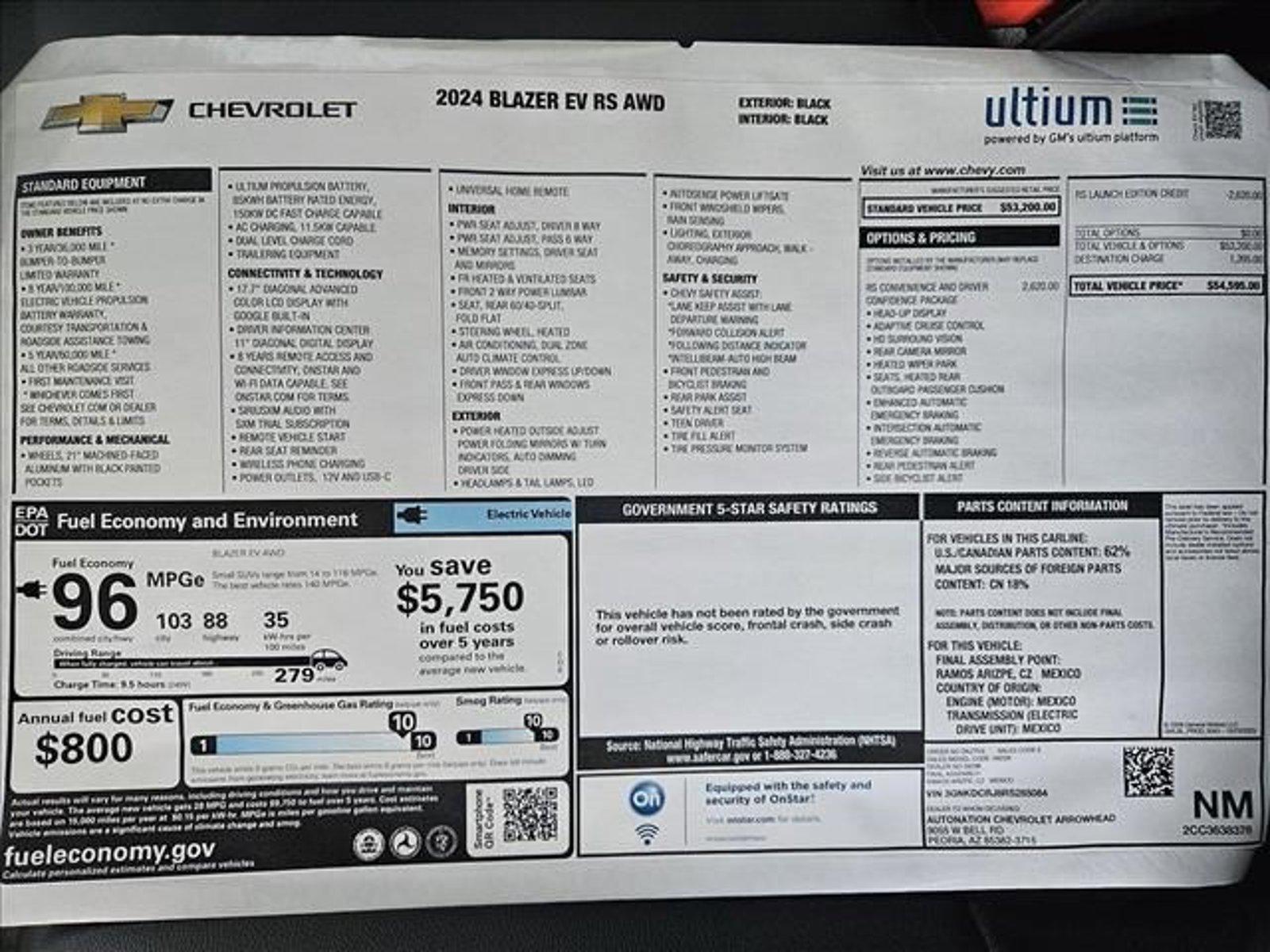 2024 Chevrolet Blazer EV Vehicle Photo in PEORIA, AZ 85382-3715