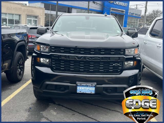 Certified 2021 Chevrolet Silverado 1500 Custom with VIN 1GCPYBEK9MZ377926 for sale in Freeport, NY