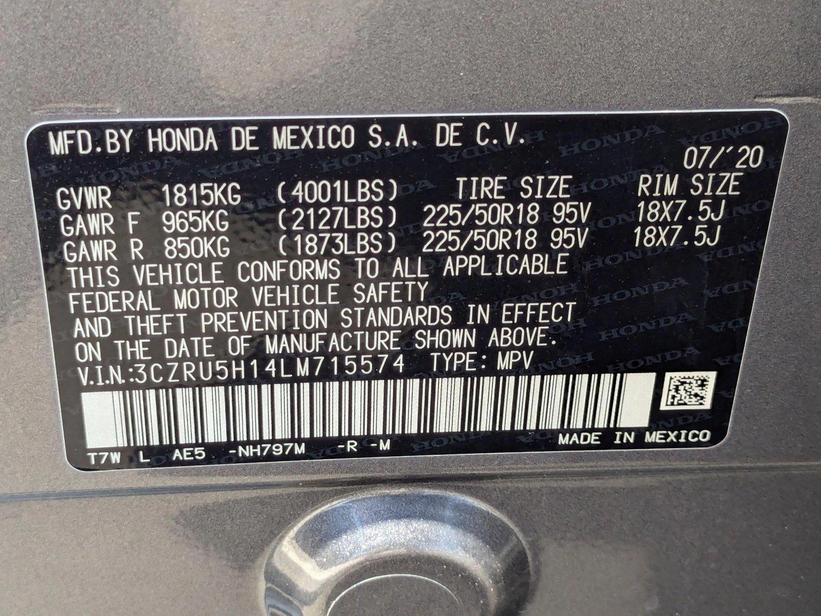 2020 Honda HR-V Vehicle Photo in MIAMI, FL 33134-2699