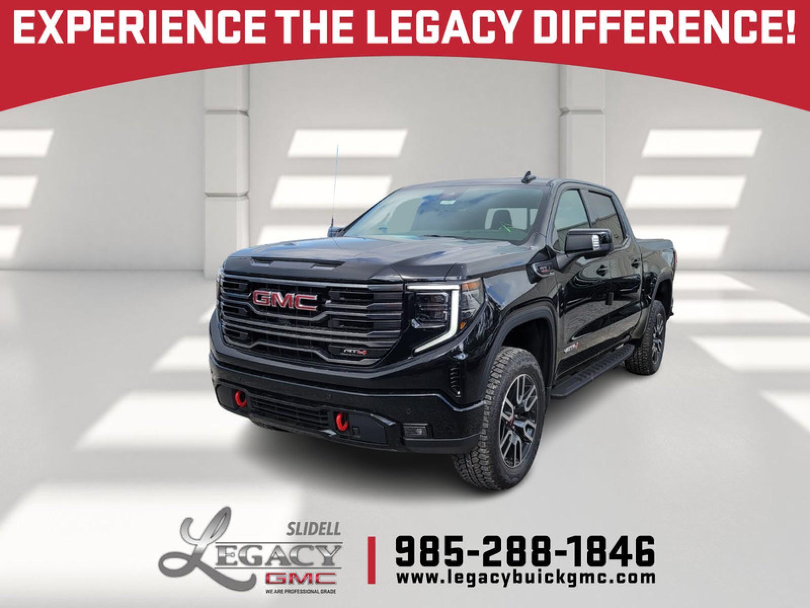 Onyx Black 2026 GMC Sierra 1500 AT4 Crew Cab 4WD Pickup Truck Four-Wheel Drive Automatic