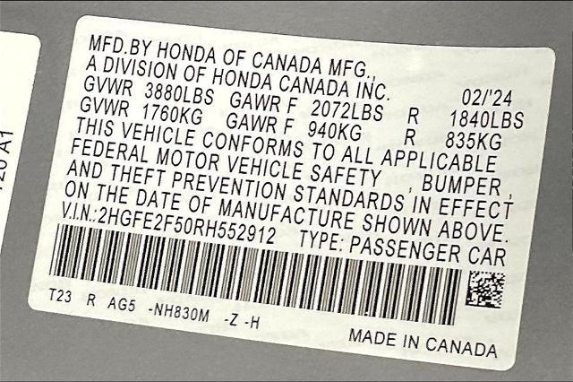 2024 Honda Civic Sedan Vehicle Photo in Grapevine, TX 76051