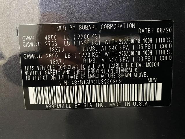2020 Subaru Outback Vehicle Photo in Appleton, WI 54913