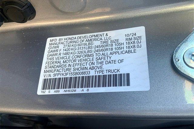 2025 Honda Ridgeline Vehicle Photo in TOPEKA, KS 66609-0000