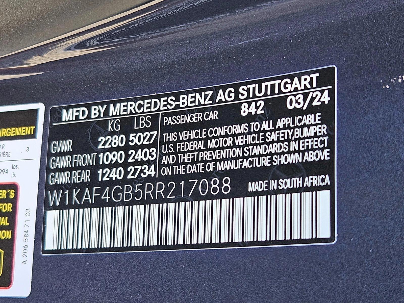 2024 Mercedes-Benz C-Class Vehicle Photo in Fort Lauderdale, FL 33316