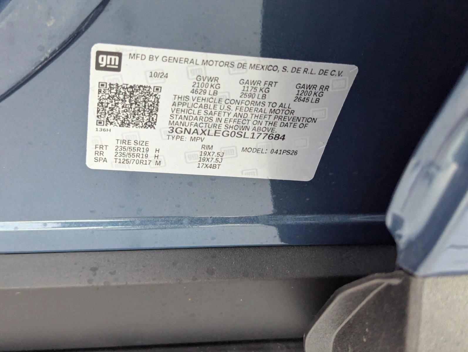 2025 Chevrolet Equinox Vehicle Photo in PEMBROKE PINES, FL 33024-6534