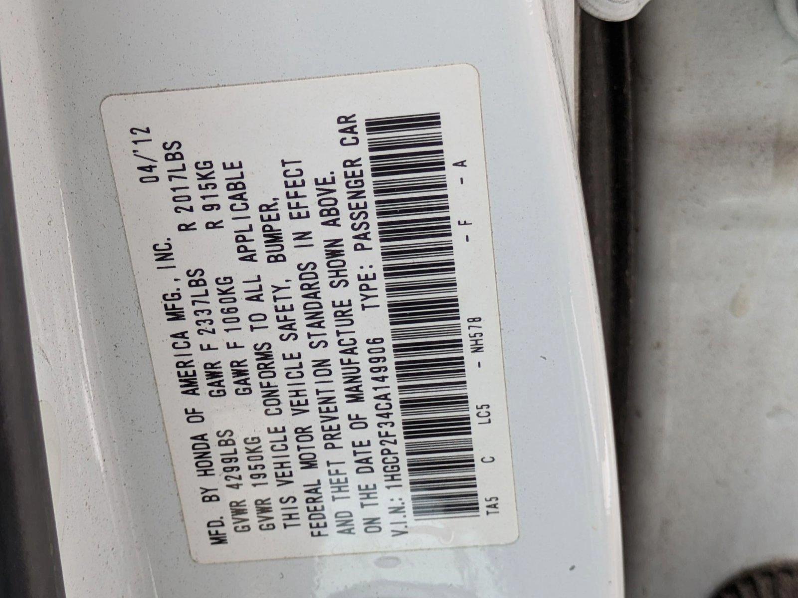 2012 Honda Accord Sedan Vehicle Photo in Clearwater, FL 33761