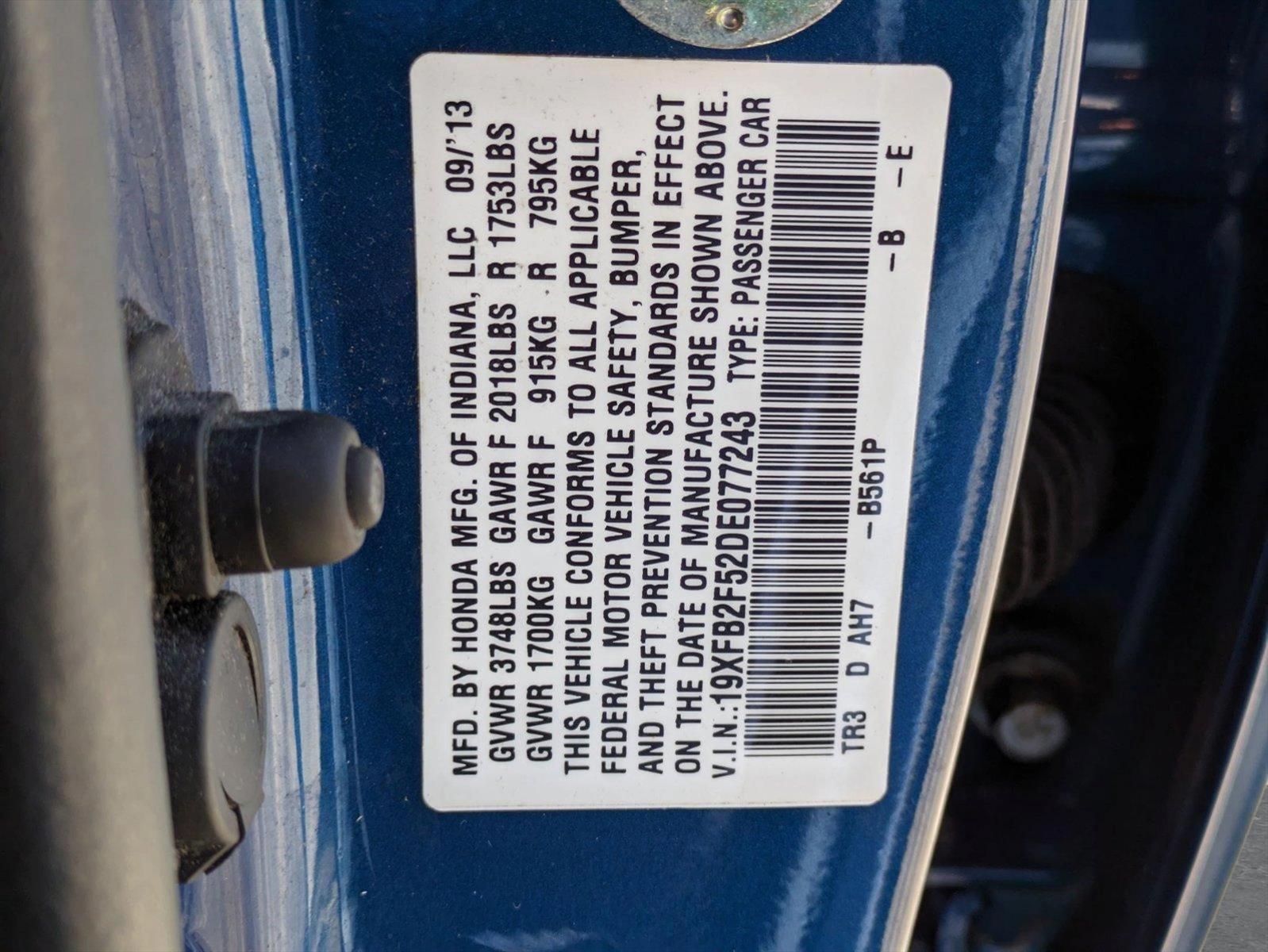 2013 Honda Civic Sdn Vehicle Photo in ORLANDO, FL 32812-3021