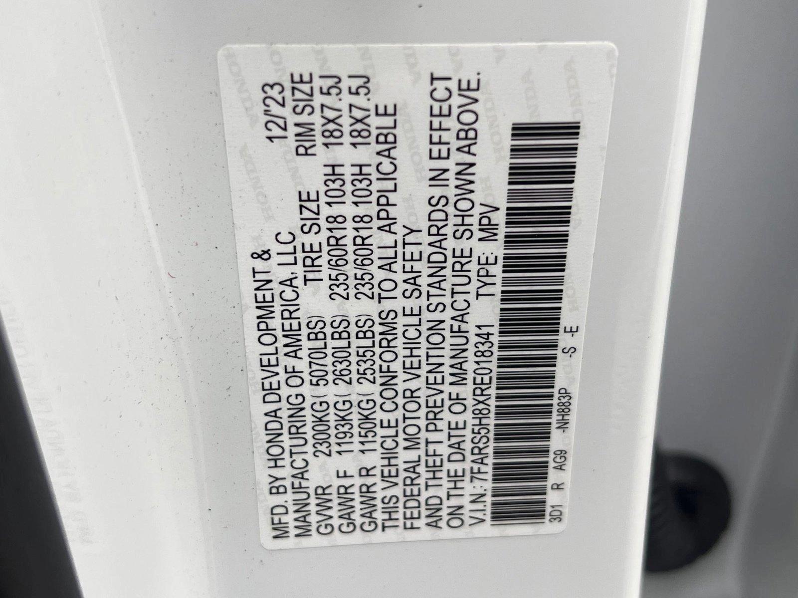 2024 Honda CR-V Hybrid Vehicle Photo in West Palm Beach, FL 33417