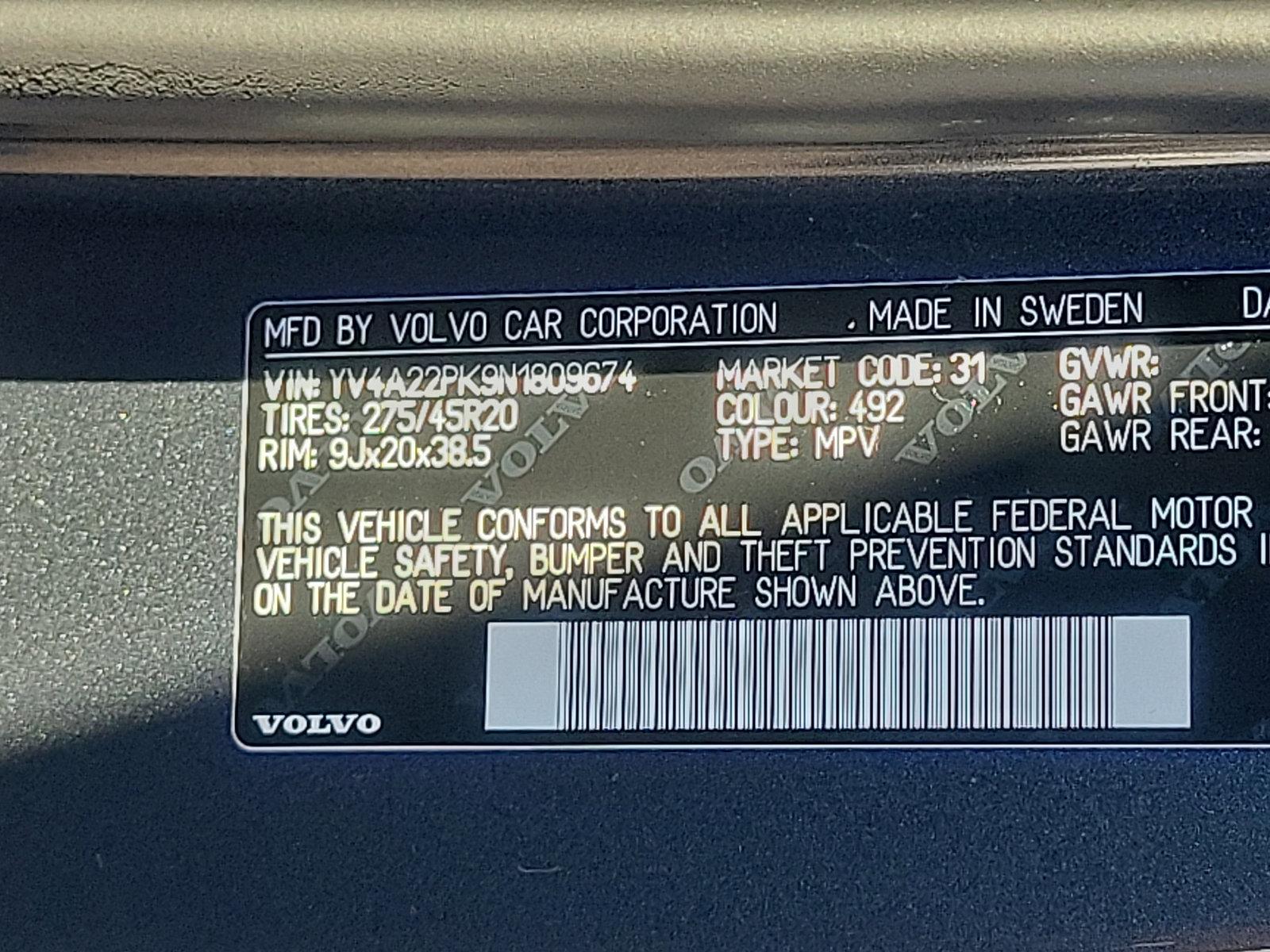 2022 Volvo XC90 Vehicle Photo in Trevose, PA 19053