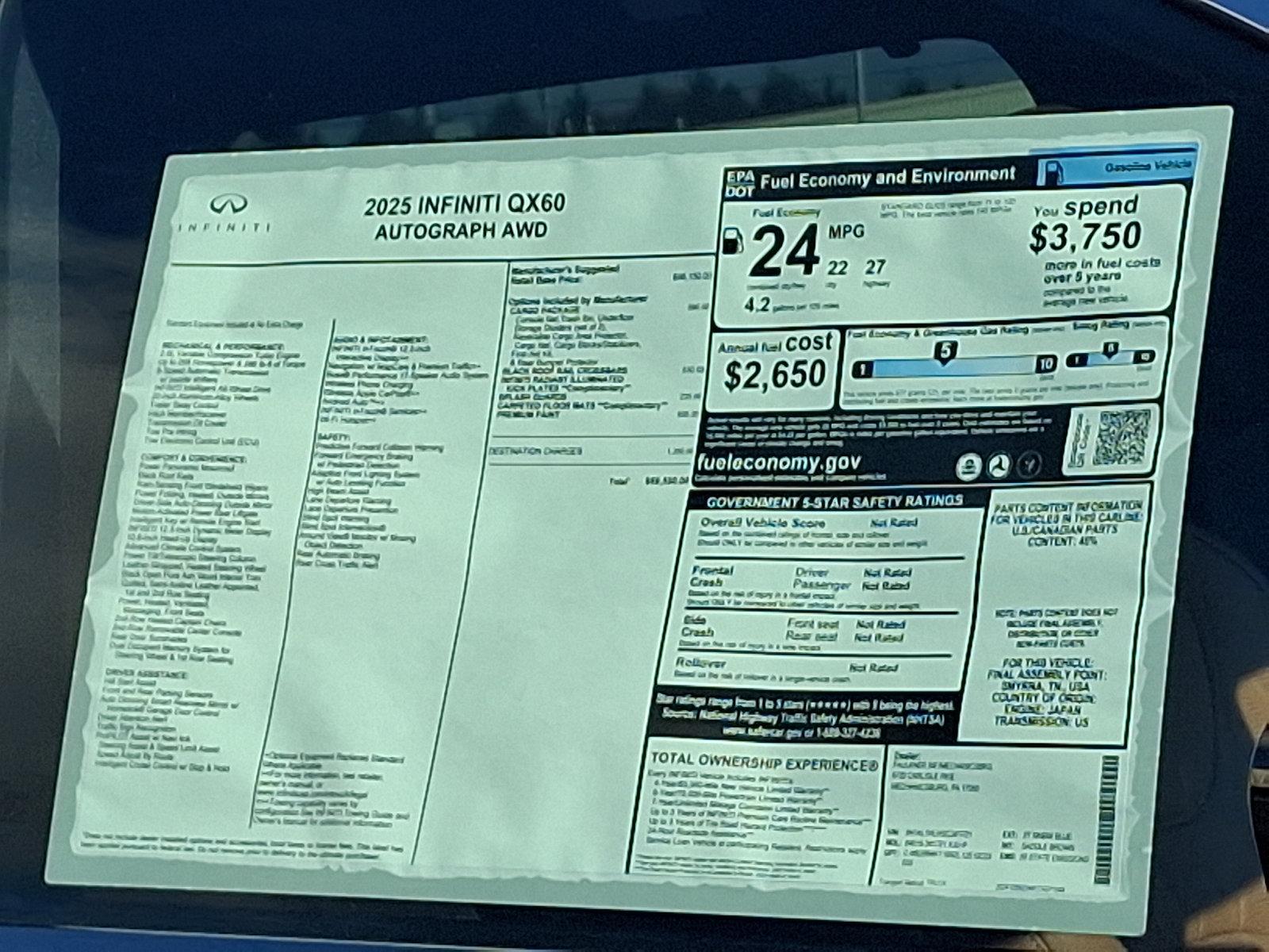 2025 INFINITI QX60 Vehicle Photo in Mechanicsburg, PA 17050