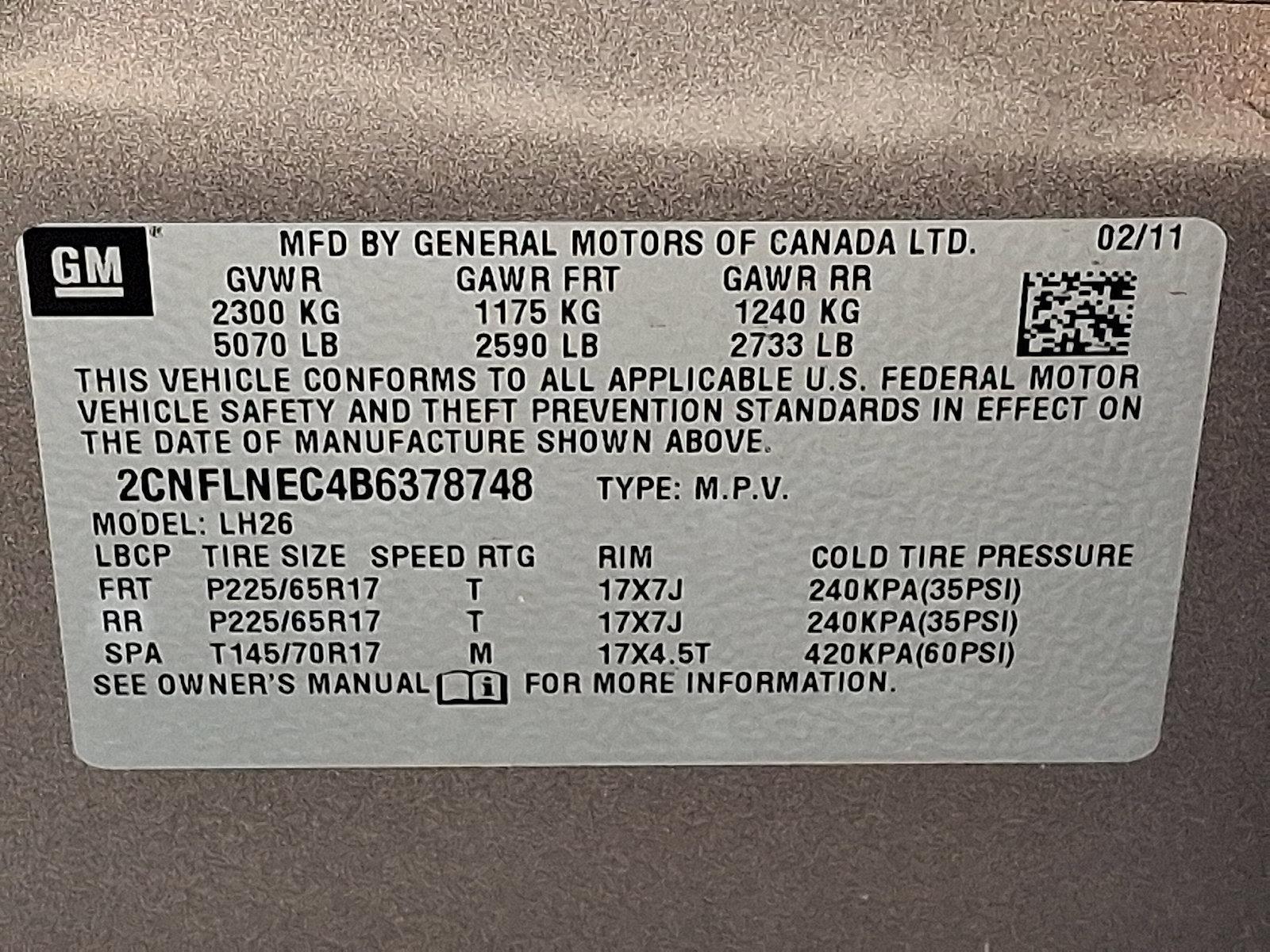 2011 Chevrolet Equinox Vehicle Photo in BETHLEHEM, PA 18017-9401