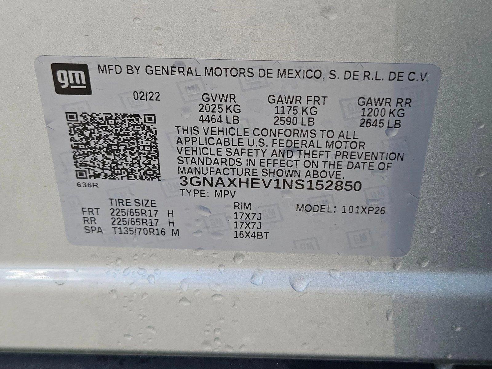 2022 Chevrolet Equinox Vehicle Photo in GILBERT, AZ 85297-0446