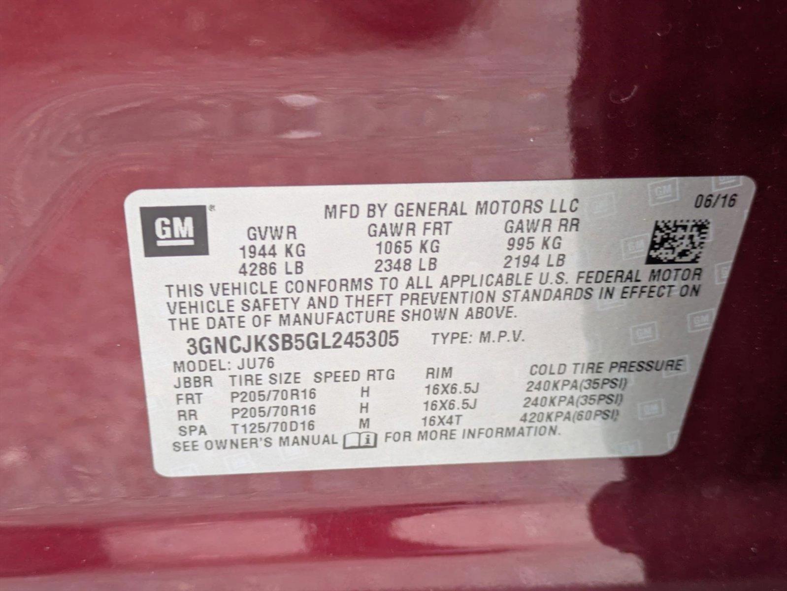 2016 Chevrolet Trax Vehicle Photo in GREENACRES, FL 33463-3207