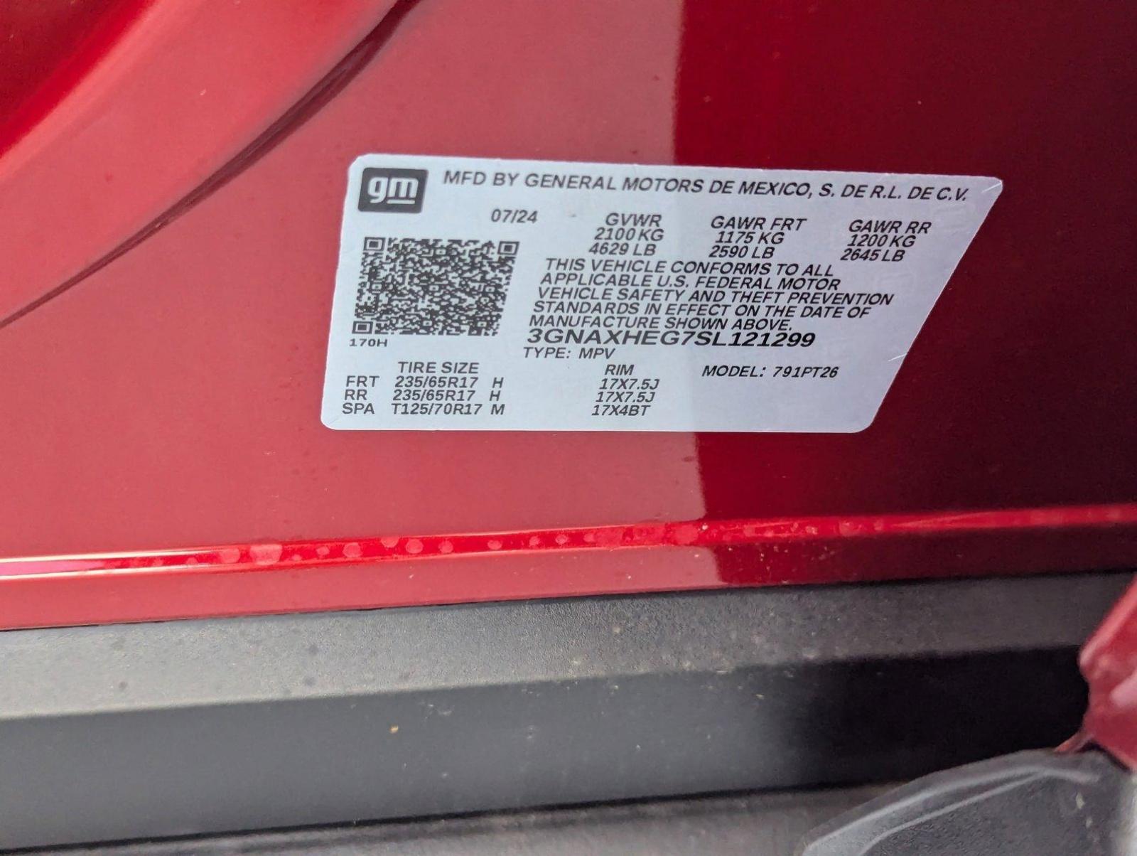 2025 Chevrolet Equinox Vehicle Photo in PEMBROKE PINES, FL 33024-6534