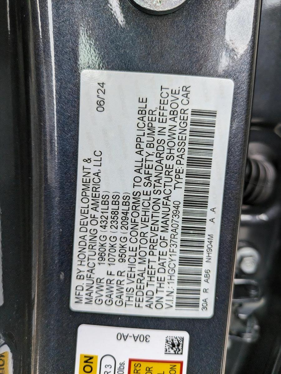 2024 Honda Accord Sedan Vehicle Photo in Clearwater, FL 33764