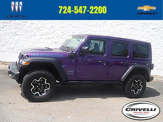 Used 2023 Jeep Wrangler 4xe Rubicon 4XE with VIN 1C4JJXR64PW580782 for sale in Mount Pleasant, PA