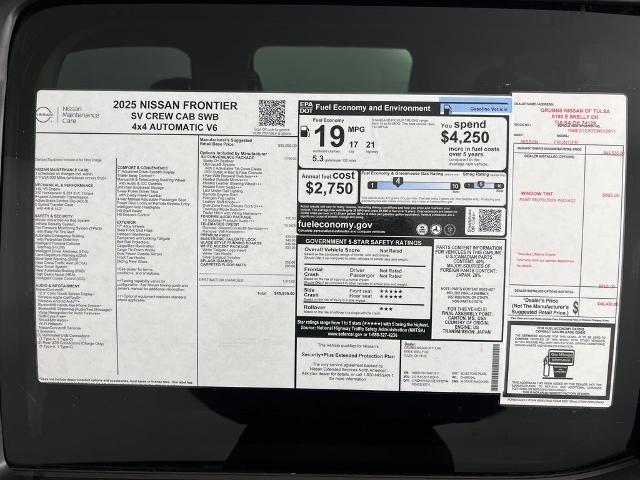 2025 Nissan Frontier Vehicle Photo in Tulsa, OK 74129